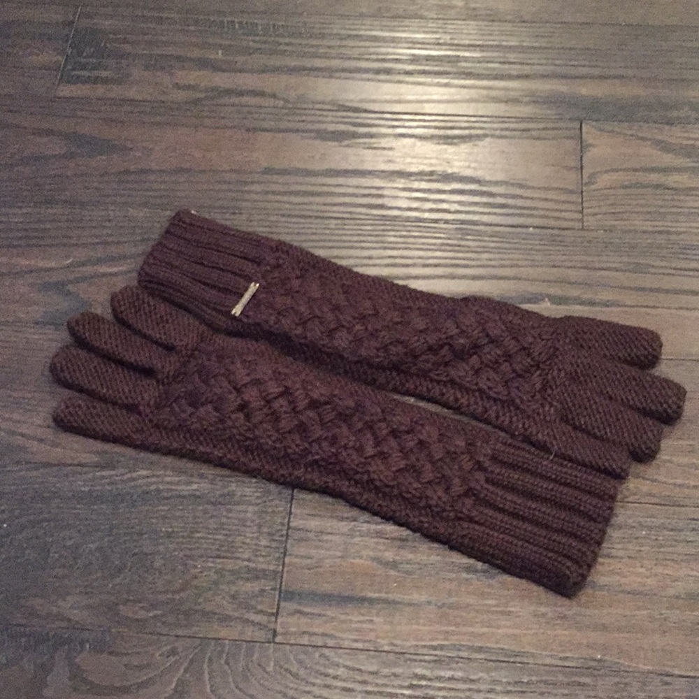 Michael kors brown wool gloves
